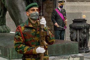 La crmonie officielle  la Tombe du Soldat Inconnu  Bruxelles