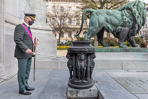 plechtigheid bij het Graf van de Onbekende Soldaat in Brussel