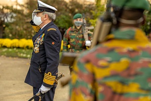 La crmonie officielle  la Tombe du Soldat Inconnu  Bruxelles