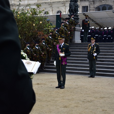 La crmonie officielle  la Tombe du Soldat Inconnu  Bruxelles