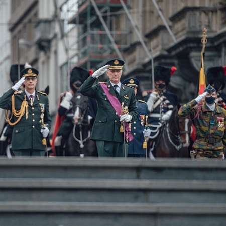 Plechtigheid bij het Graf van de Onbekende Soldaat in Brussel