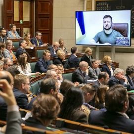 Discours du prsident ukrainien Zelensky devant le Parlement fdral