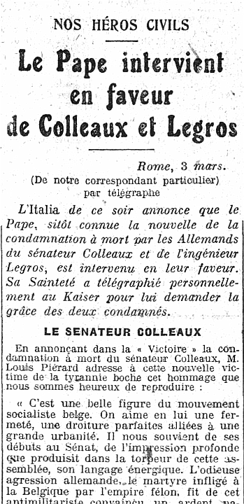Voorpagina Le Vingtime Sicle 4 maart 1918