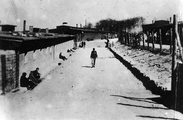 Het concentratiekamp van Buchenwald na de bevrijding in april 1945