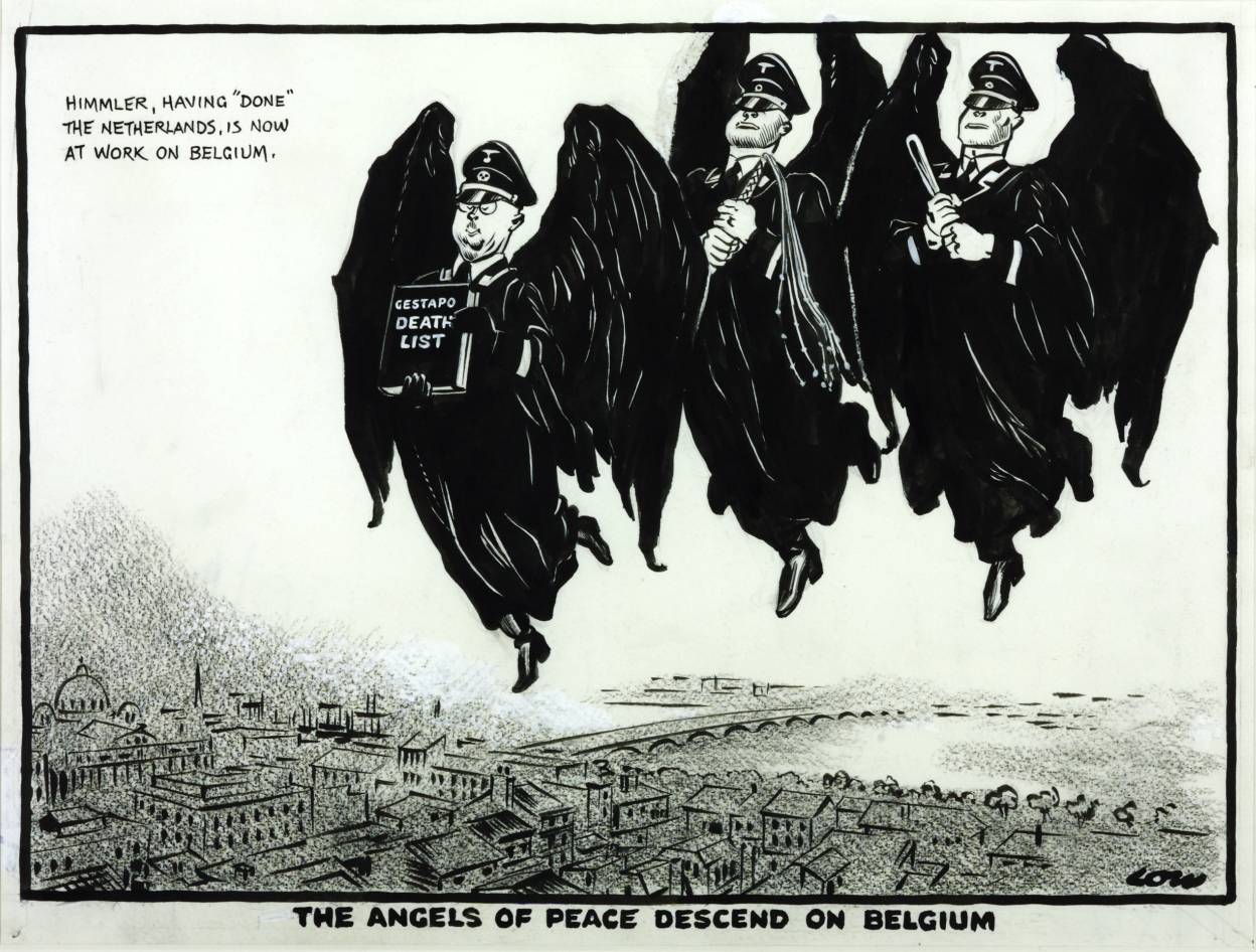 The Angels of Peace Descend on Belgium, gepubliceerd in 1944, in de Londense krant The Evening Standard