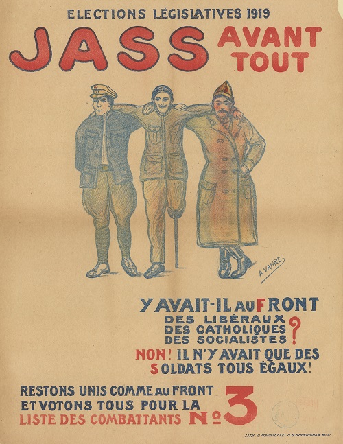 Affiches lectorales 1919 - Archives de la ville de Bruxelles