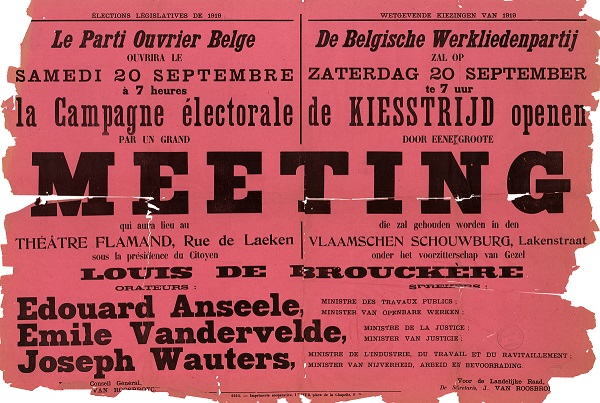 Verkiezingsaffiches 1919 - Archief Stad Brussel