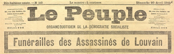 Stadsarchief Leuven, Le Peuple, 20 april 1902