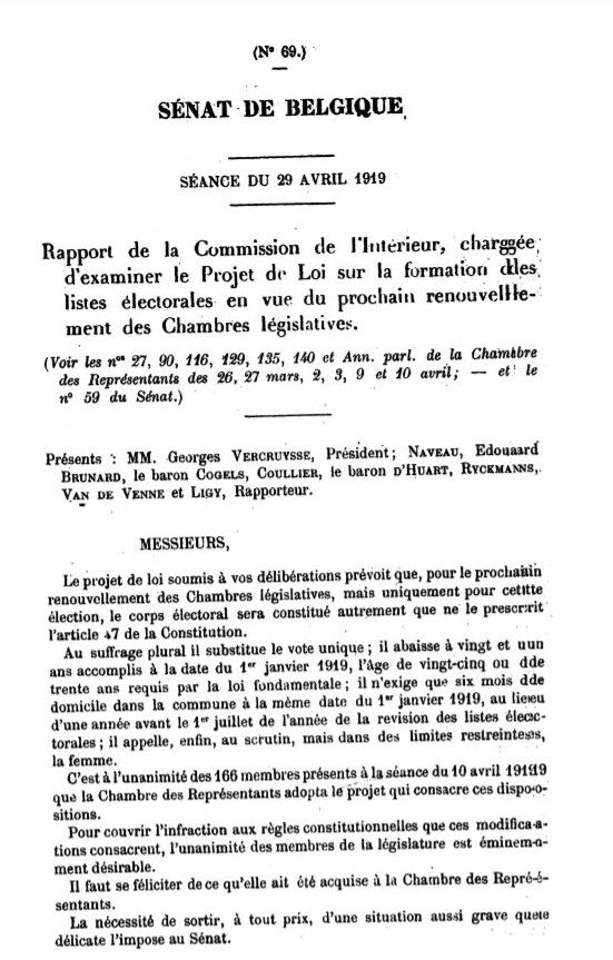 Rapport de la Commission de l'Interieur