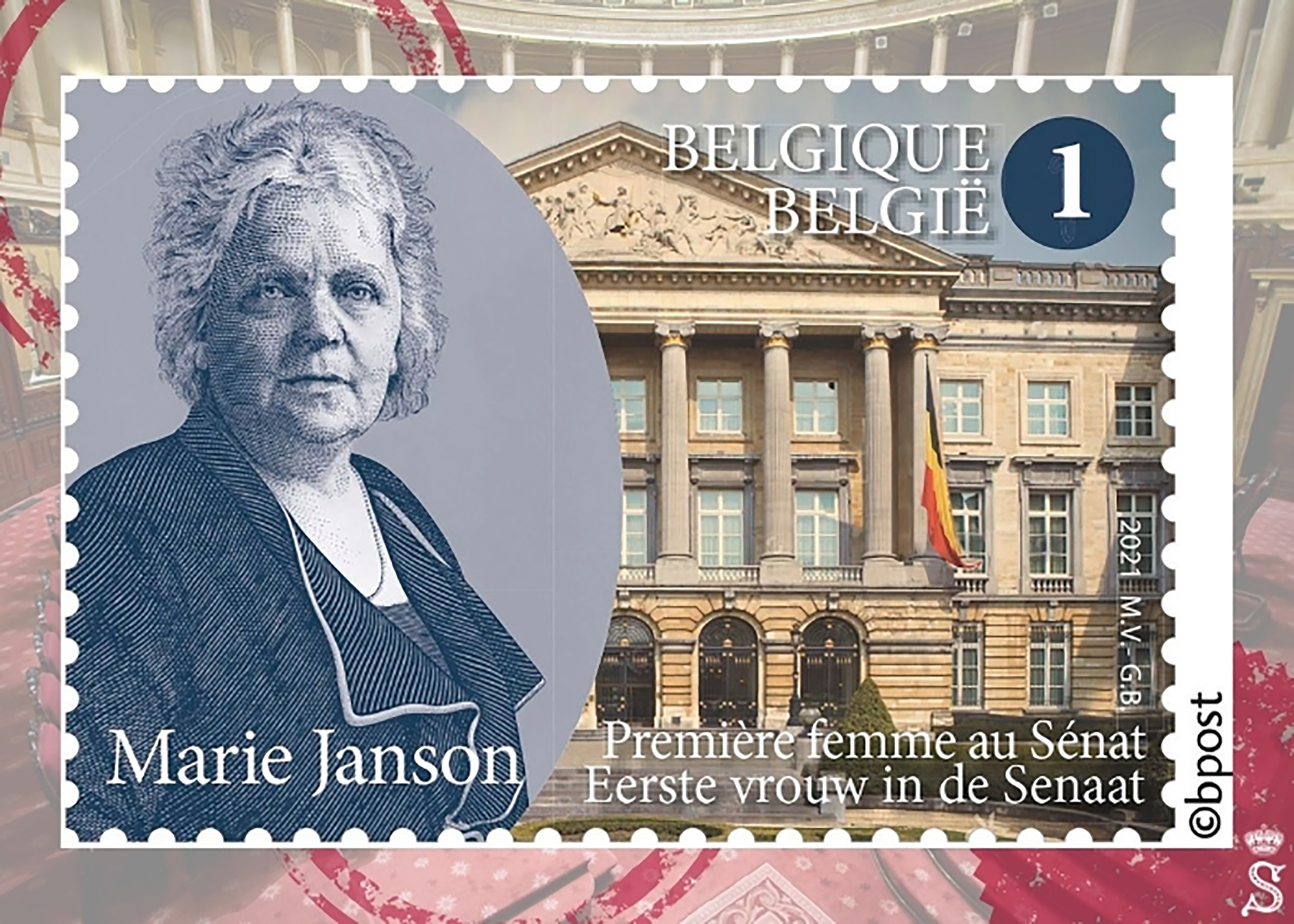 postzegel Marie Janson