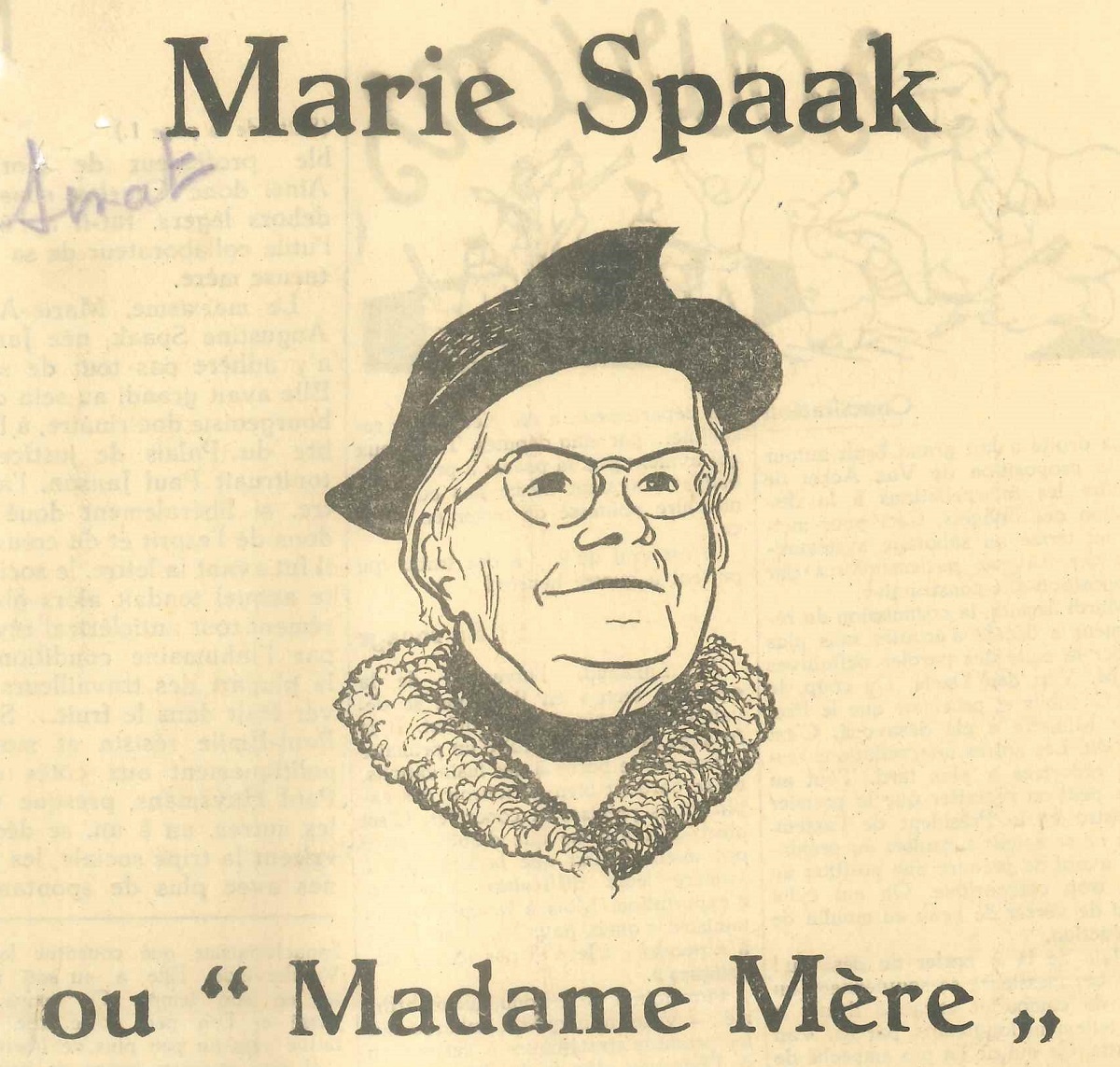 'Madame Mère' - Uittreksel uit een satirisch krantenartikel