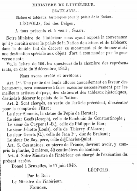 Moniteur belge 22 June 1845