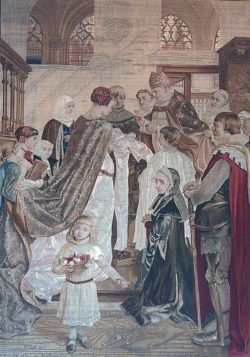 tapestry - the baptism of Philip, son of Jacob Van Artevelde