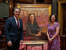 Dévoilement du portrait de Christine Defraigne au Sénat