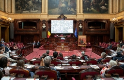 Dévoilement du portrait de Christine Defraigne au Sénat