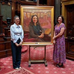 Dévoilement du portrait de Christine Defraigne au Sénat