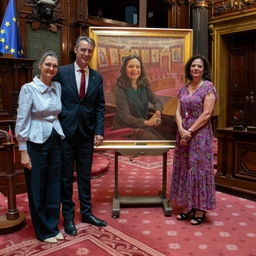 Dévoilement du portrait de Christine Defraigne au Sénat
