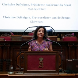 Dévoilement du portrait de Christine Defraigne au Sénat