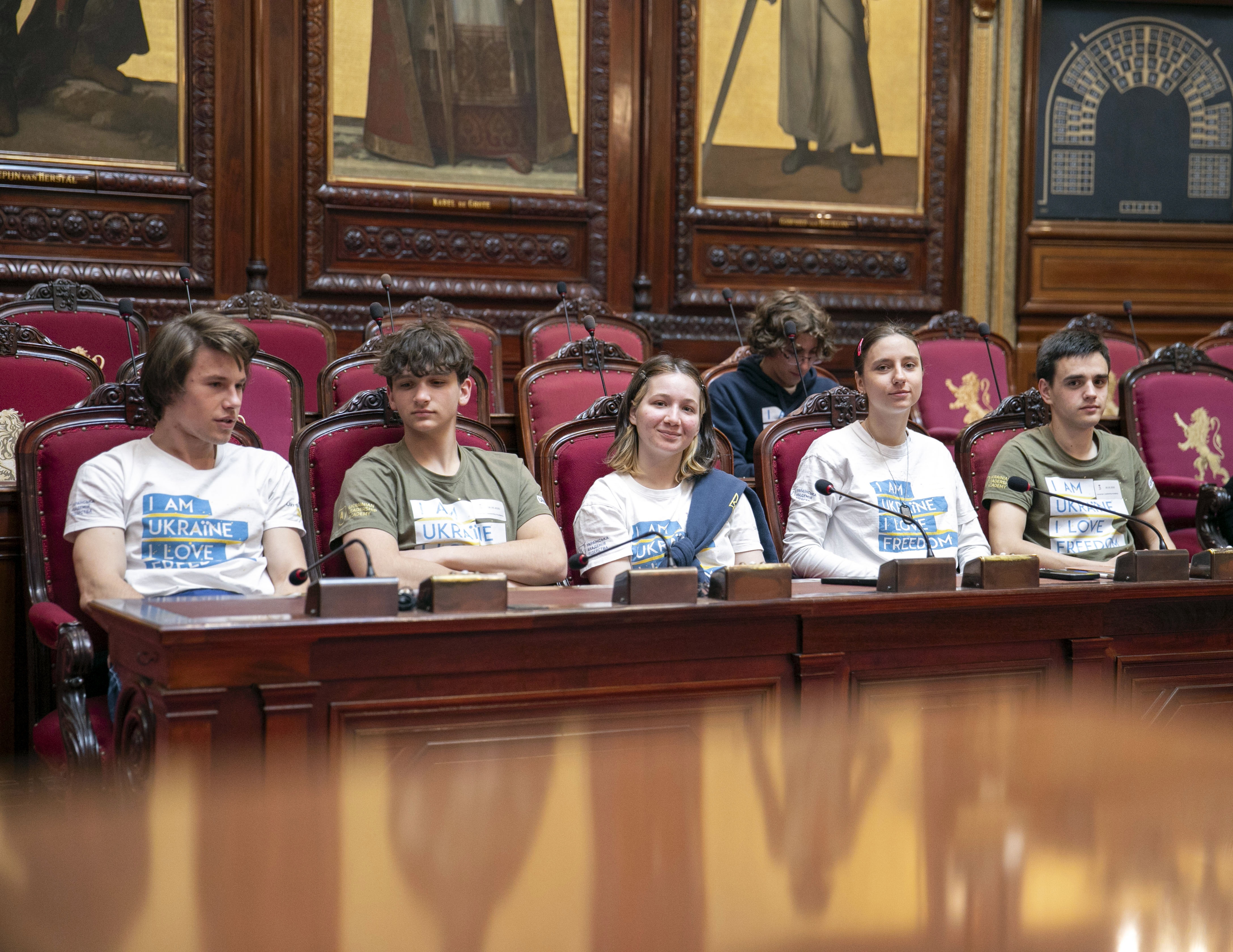  Des étudiants ukrainiens au Sénat