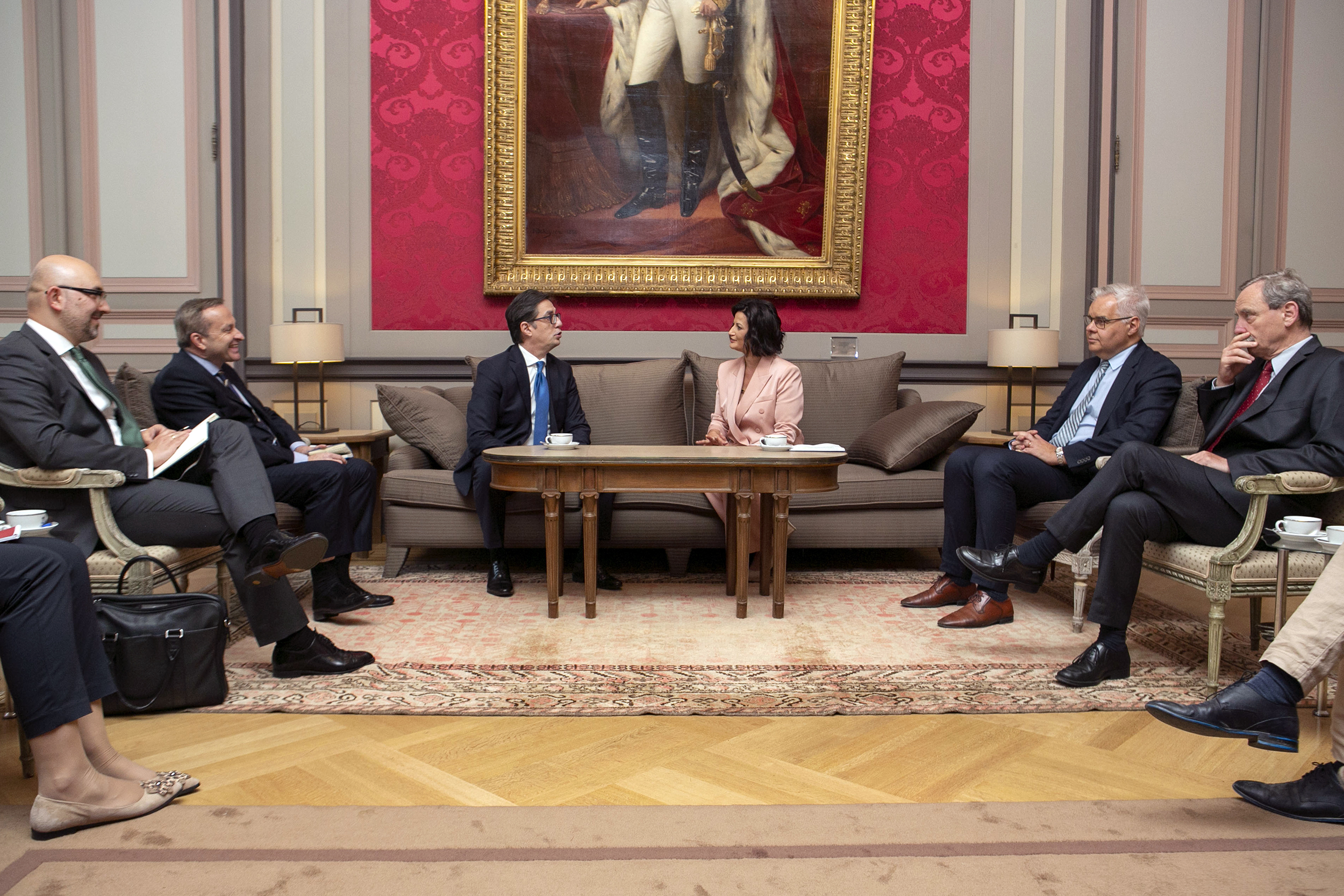  President van Noord-Macedonië op bezoek in de Senaat