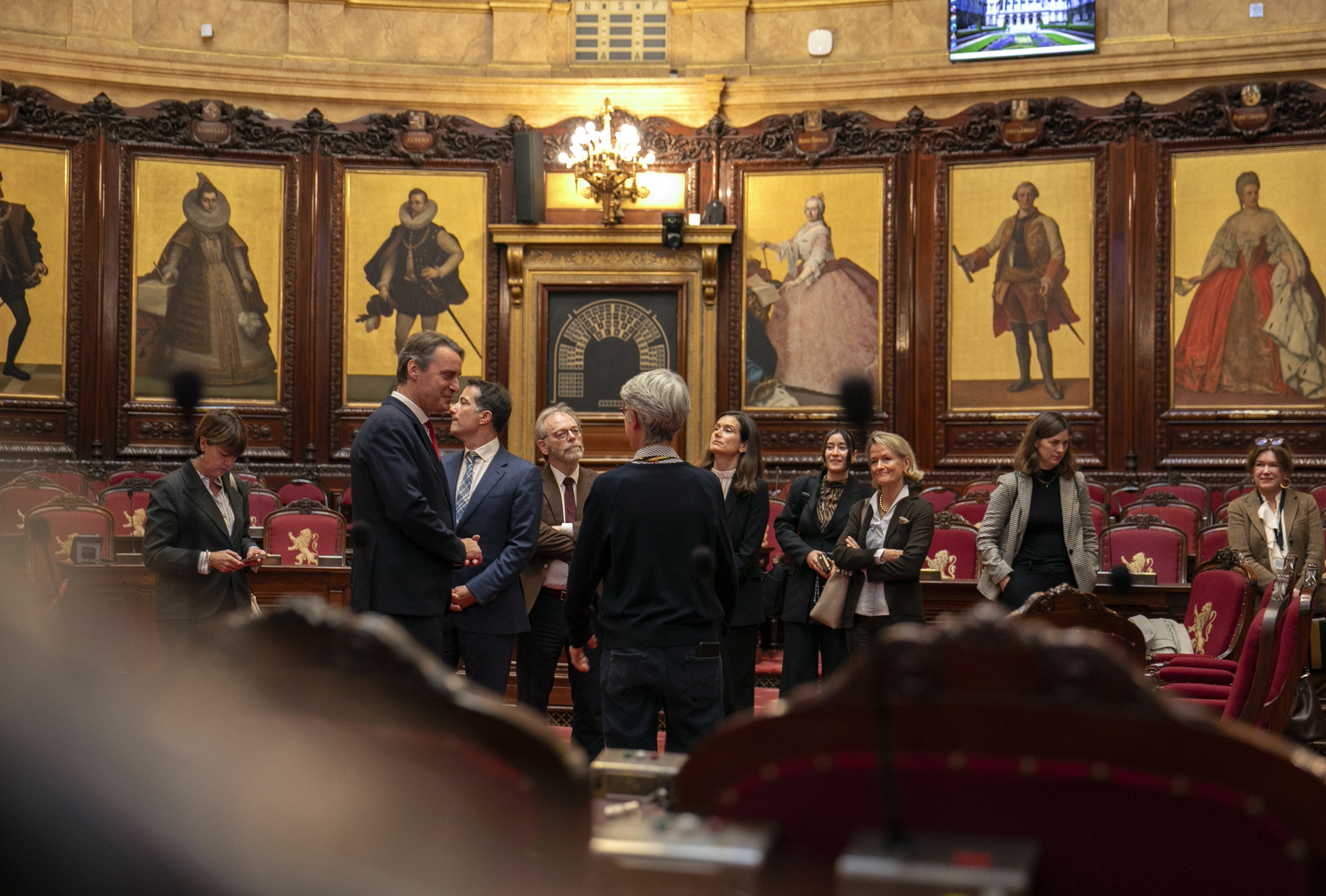  Voorzitters van het Zwitsers Parlement op bezoek in het Paleis der Natie