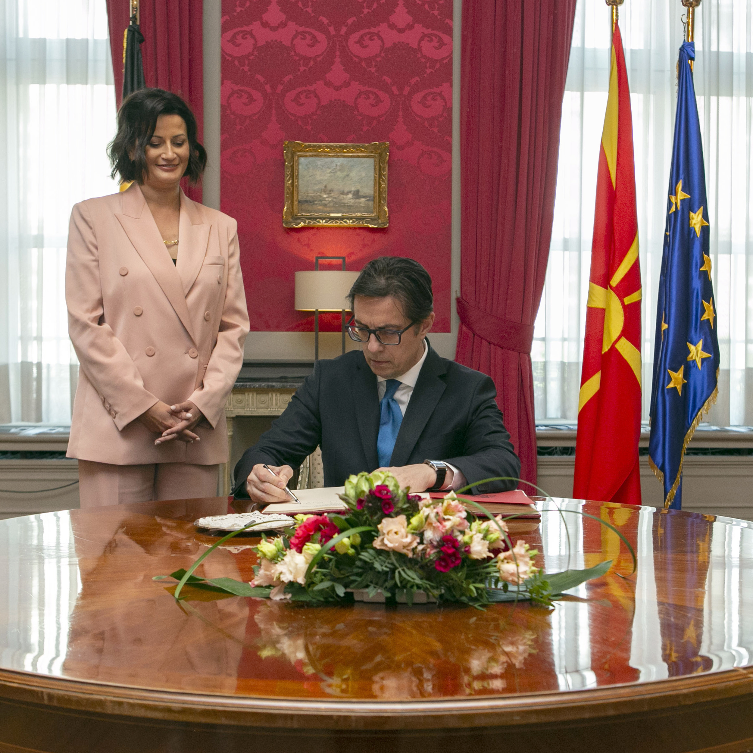  President van Noord-Macedonië op bezoek in de Senaat