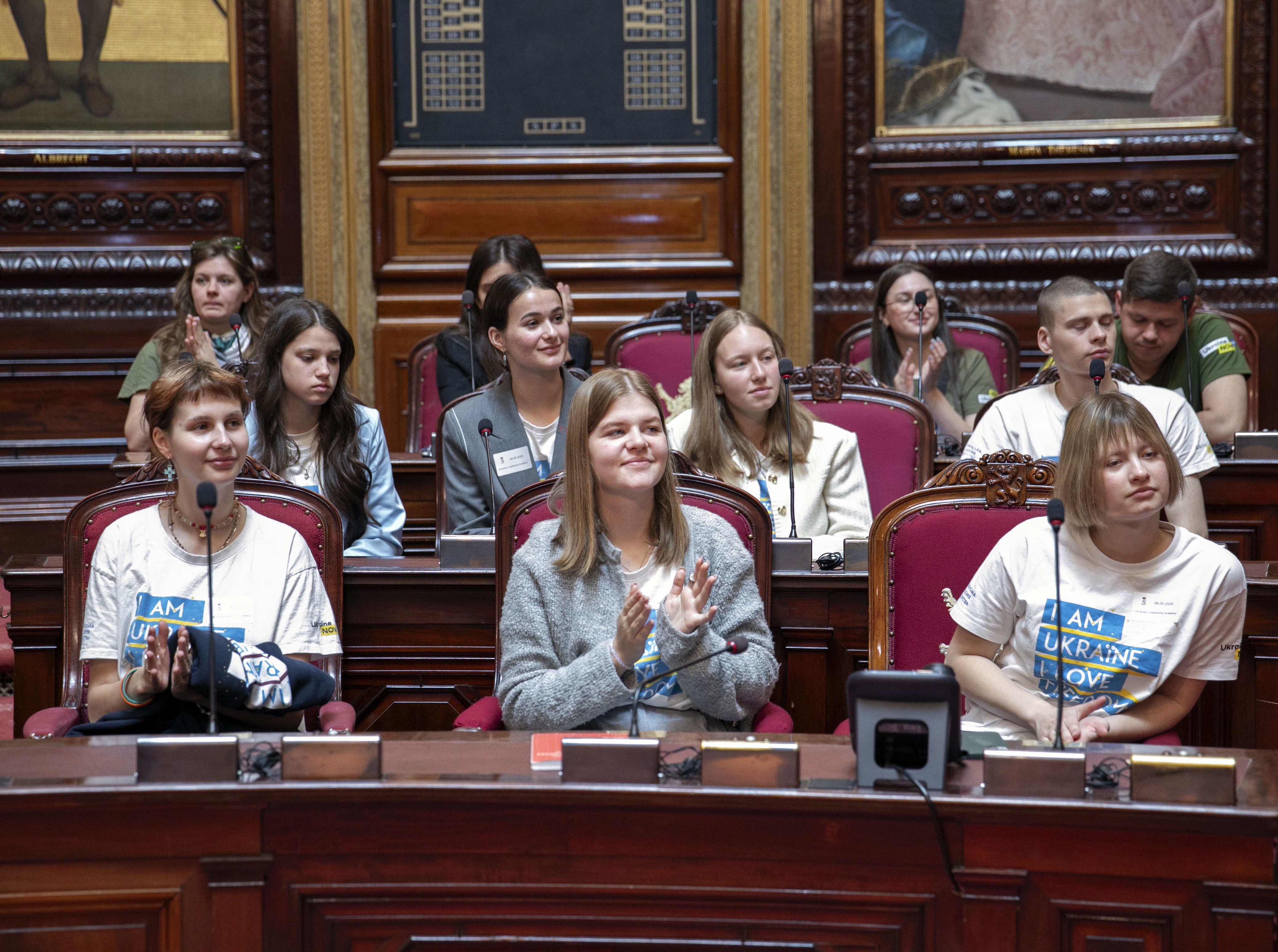  Des étudiants ukrainiens au Sénat