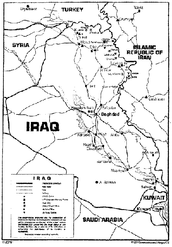 Kaart van Irak